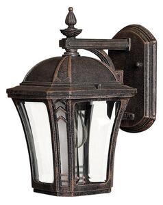 HK/WABASH2/S Wabash 1 Light Small Wall Lantern Light In Mocha