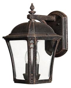 HK/WABASH2/M Wabash 2 Light Medium Wall Lantern Light In Mocha