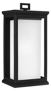FE-ROSCOE-L Roscoe 1 Light Large Wall Lantern Light In Textured Black - Height: 461mm