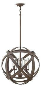HK-CARSON-3P Carson 3 Light Outdoor Ceiling Chandelier Light In Vintage Iron