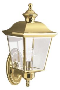 KL-BAY-SHORE1-M Bay Shore 1 Light Medium Outdoor Wall Light In Polished Brass - H: 393mm