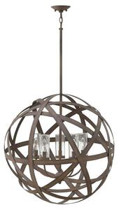 HK-CARSON-5P Carson 5 Light Outdoor Ceiling Chandelier Light In Vintage Iron