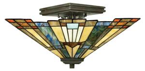 Elstead QZ-INGLENOOK-SF Inglenook 2 Light Semi Flush Ceiling Light In Valiant Bronze
