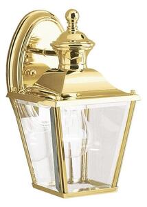 KL-BAY-SHORE2-S Bay Shore 1 Light Outdoor Wall Light In Polished Brass - Height: 263mm