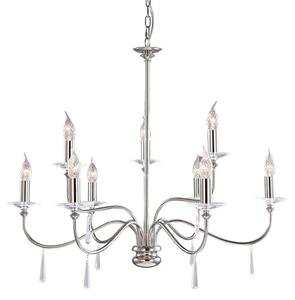 Elstead FP9 PN Finsbury Park 9 Light Ceiling Chandelier Light In Polished Nickel - Fitting Only