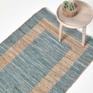 Homescapes Veranda Grey and Nude Hemp Chindi Rug, 90 x 150 cm