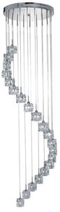 Searchlight 7820-20-LED Ice Cube Twenty Light LED Cluster Ceiling Light In Chrome With Clear Glass