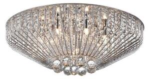 Impex Marco Seven Light Flush Ceiling Light In Chrome