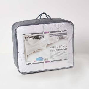 Homescapes Pure Mulberry Silk Blend 13.5 Tog Autumn/Winter Duvet, Single