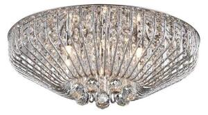 Impex Marco Six Light Flush Ceiling Light In Chrome