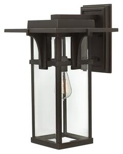 HK-MANHATTAN2-L Manhattan 1 Light Large Wall Lantern Light In Oil Rubbed Bronze - H: 470mm