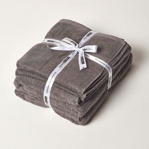 Homescapes Slate Grey 500 GSM Egyptian Cotton 4 Piece Towel Bale