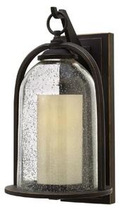 HK/QUINCY/M Quincy 1 Light Medium Wall Lantern Light In Oil Rubbed Bronze - Height: 425mm