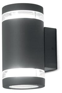 Elstead Magnus 2 Two Light Wall Light In Dark Grey - Height: 188mm