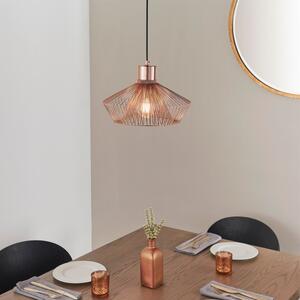 Endon 72813 Kimberley One Light Ceiling Pendant Light In Copper Plate