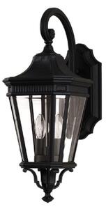 FE-COTSLN2-M-BK Cotswold Lane 2 Light Medium Wall Lantern Light In Black
