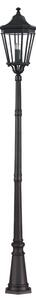FE-COTSLN5-L BK Cotswold Lane 3 Light Large Post Light In Black
