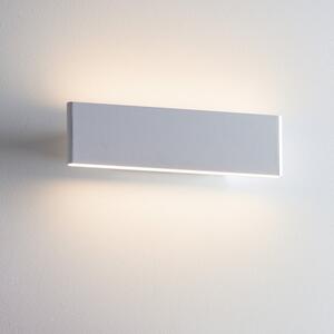 2 Light Wall Light In Textured Matt White Paint - Length: 285mm