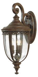 Elstead FE-EB2-L-BRB English Bridle 3 Light Large Wall Lantern Light In British Bronze