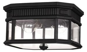 FE-COTSLN-F BK Cotswold Lane 2 Light Flush Ceiling Mount Light In Black