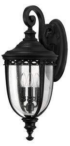 Elstead FE-EB2-L-BLK English Bridle 3 Light Large Wall Lantern Light In Black
