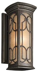 Elstead KL/FRANCEASI/M Franceasi 1 Light Medium Wall Lantern Light In Olde Bronze - H: 457mm