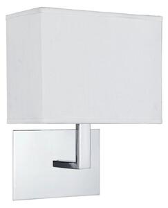 Searchlight 5519CC One Light Wall Light In Chrome With White Rectangular Shade