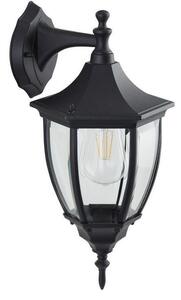 Traditional Black IP44 Outdoor Hexagonal Wall Lantern Down Light