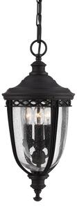 Elstead FE-EB8-M-BLK English Bridle 3 Light Medium Chain Lantern Ceiling Light In Black