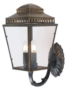 Elstead MANSION-HOUSE-WB1-BR Mansion House 3 Light Wall Lantern Light In Aged Brass