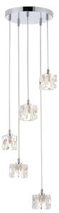 Modern 5 Light Ice Cube Spiral Cluster Ceiling Pendant Light