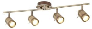 Searchlight 6604AB Samson Four Light Ceiling Bar Spotlight In Antique Brass