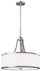 KL/PROSPECTPK/4P Prospect 4 Light Uplight Ceiling Pendant Light In Satin Nickel And Chrome