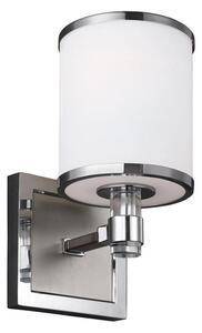 KL/PROSPECTPK1 Prospect 1 Light Wall Light In Satin Nickel And Chrome