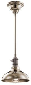 KL/COBSONTRIO PN Cobson 1 Light Mini Pendant/Semi Flush/Wall Light In Polished Nickel