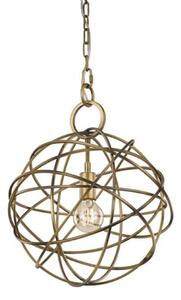 F2366/1 One Light Ceiling Pendant Light In Gold Ironwork
