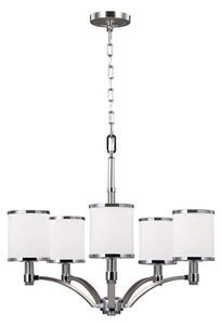 FE/PROSPECTPK5 Prospect 5 Light Chandelier Ceiling Light In Satin Nickel And Chrome