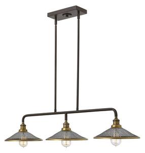 HK/RIGBY/ISLE KZ Rigby 3 Light Ceiling Isle Chandelier Light In Buckeye Bronze
