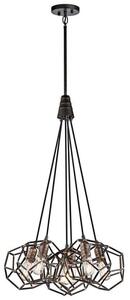 KL/ROCKLYN6 RS 6 Light Ceiling Chandelier Light In Raw Steel