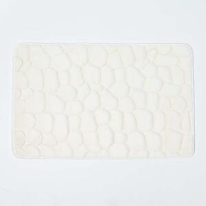 Homescapes Memory Foam Cream Bath Mat Pebble Design Non-Slip Backing