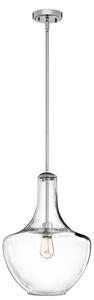 KL/EVERLY/P/M CH Everly 1 Light Medium Ceiling Pendant Light In Chrome