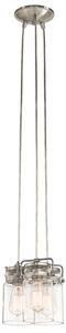 Elstead KL/BRINLEY3 NI Brinley 3 Light Ceiling Pendant Light In Brushed Nickel
