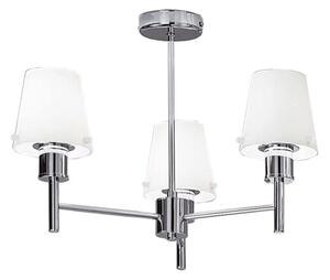 Franklite Turin FL2126/3/991 Three Light Semi Flush Ceiling Light In Chrome With Glass Shades