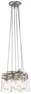 Elstead KL/BRINLEY6 NI Brinley 6 Light Ceiling Pendant Light In Brushed Nickel