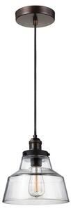 FE/BASKIN/P/A BR Baskin 1 Light Large Ceiling Pendant In Aged Brass And Zinc - Dia: 254mm