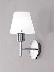 Franklite Turin FL2126/1/991 One Light Wall Light In Chrome With Glass Shade