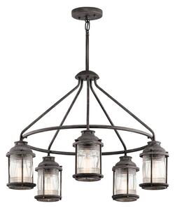 KL-ASHLANDBAY-5P Ashland Bay 5 Light Chandelier Ceiling Light In Weathered Zinc