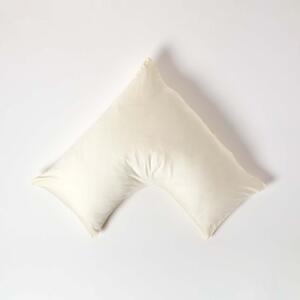 Homescapes Cream V Shaped Pillowcase Organic Cotton 400 Thread Count