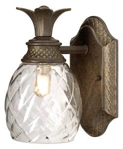 HK-PLANT-BATH-PZ Plant 1 Light Bathroom Wall Light In Pearl Bronze