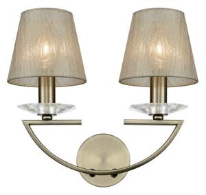 Franklite FL2242/2/1171 Two Light Wall Light In Bronze With Gold Shades